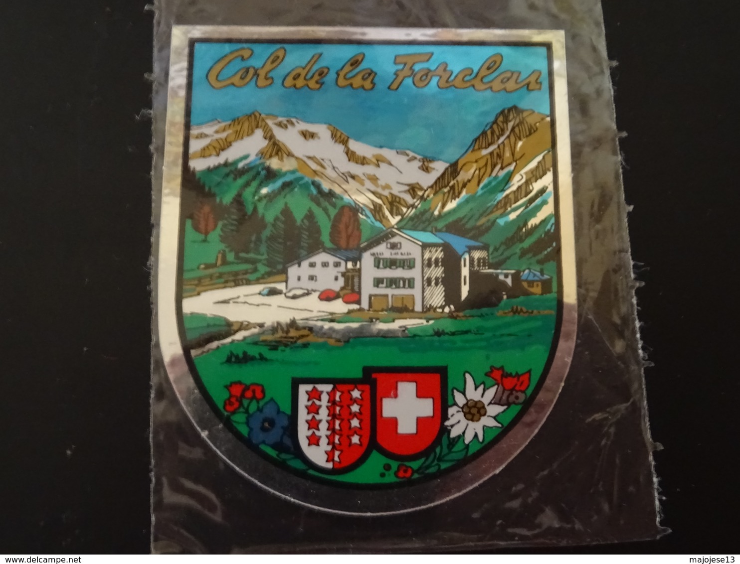 Blason écusson Adhésif Autocollant Aufkleber Wappen Col De La Furka - Oggetti 'Ricordo Di'