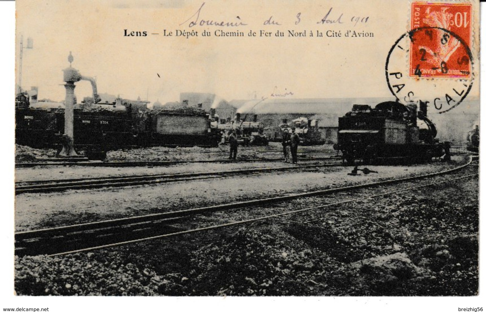 Nord LENS Le Dépôt Du Chemin De Fer Du Nord à La Cité D'avion (locomotive) - Autres & Non Classés