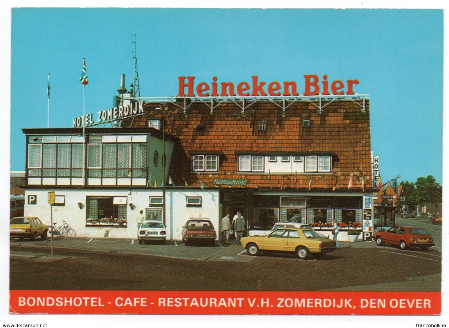 NETHERLANDS/HOLLAND - DEN OEVER BONDSHOTEL-CAFE-RESTAURANT ZOMERDIJK/ HEINEKEN BIER/BIERE / BEER/BIRRA /OLD CARS - Den Oever (& Afsluitdijk)