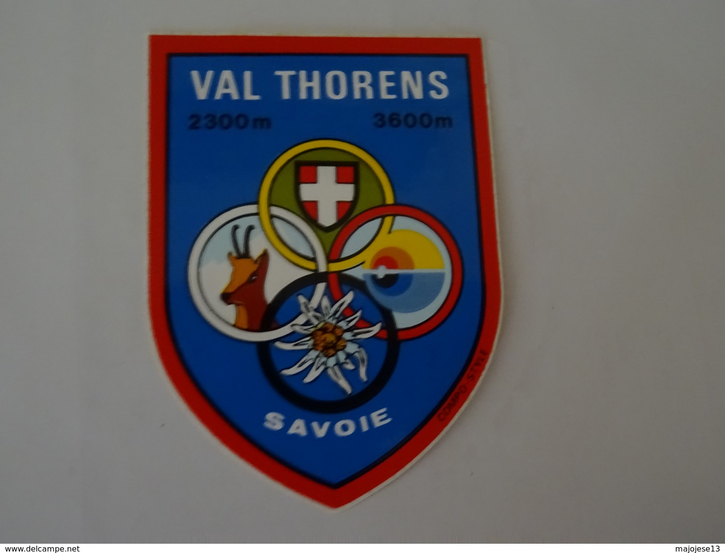 Blason écusson Adhésif Autocollant Aufkleber Wappen Val Thorens - Obj. 'Souvenir De'