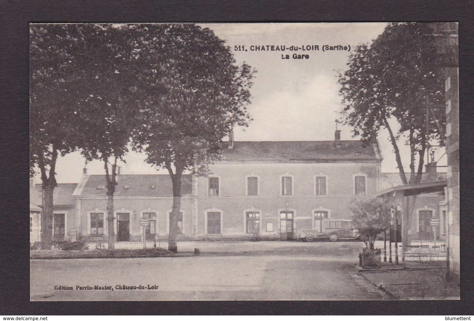 CPA Sarthe 72 Chateau Du Loir La Gare écrite - Chateau Du Loir