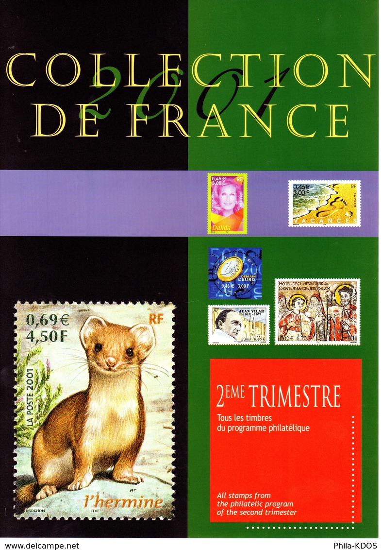 SANS LES TIMBRES " COLLECTION  DE  FRANCE : ANNEE 2001 2ème Trimestre ". Voir Les Scans. Parfait état. - Collezioni