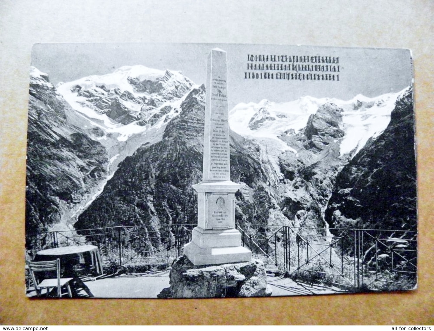 Old Post Card Carte Karte Italy 1923 Ortler Dal Rocca Blanca Mountains Berge Montagnes Obelisk - Marcophilia