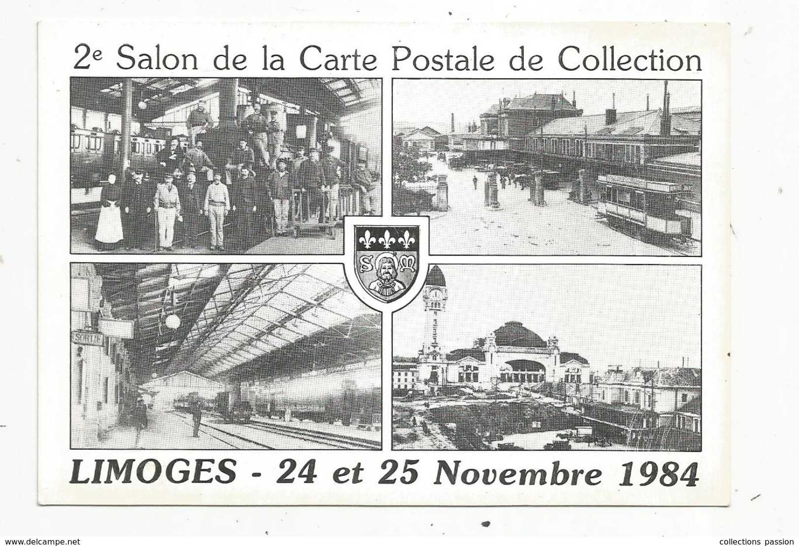 Cp, Bourses & Salons De Collections, 2 E Salon De La Carte Postale , LIMOGES ,1984 ,vierge - Borse E Saloni Del Collezionismo