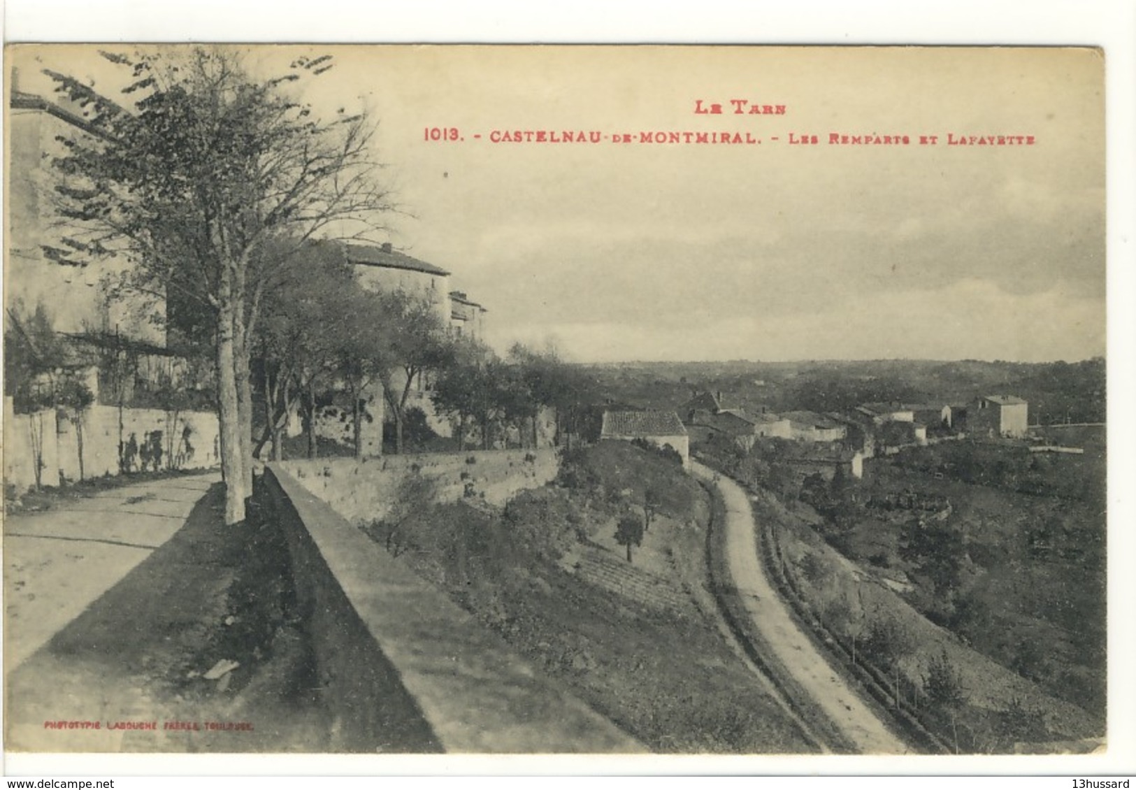 Carte Postale Ancienne Castelnau De Montmirail - Les Remparts Et Lafayette - Castelnau De Montmirail