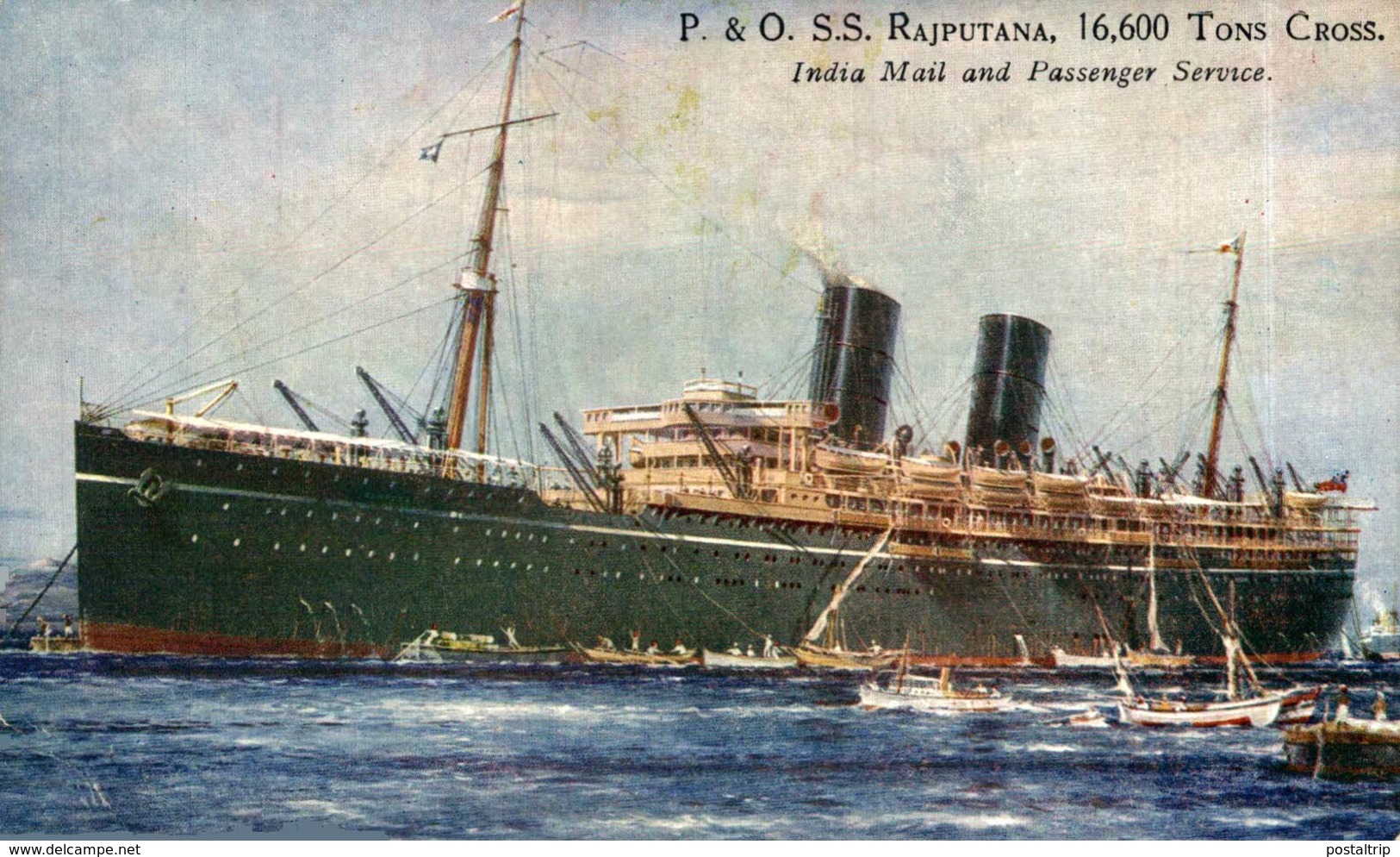 S.S.  P&O RAJPUTANA INDIA MAIL AND PASSENGER SERVICE - Paquebote