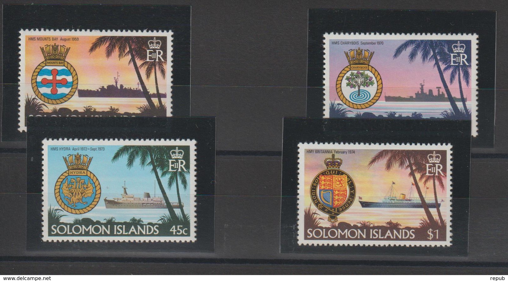 Iles Salomon 1981 Bateaux 419-422 4 Val ** MNH - Solomon Islands (1978-...)