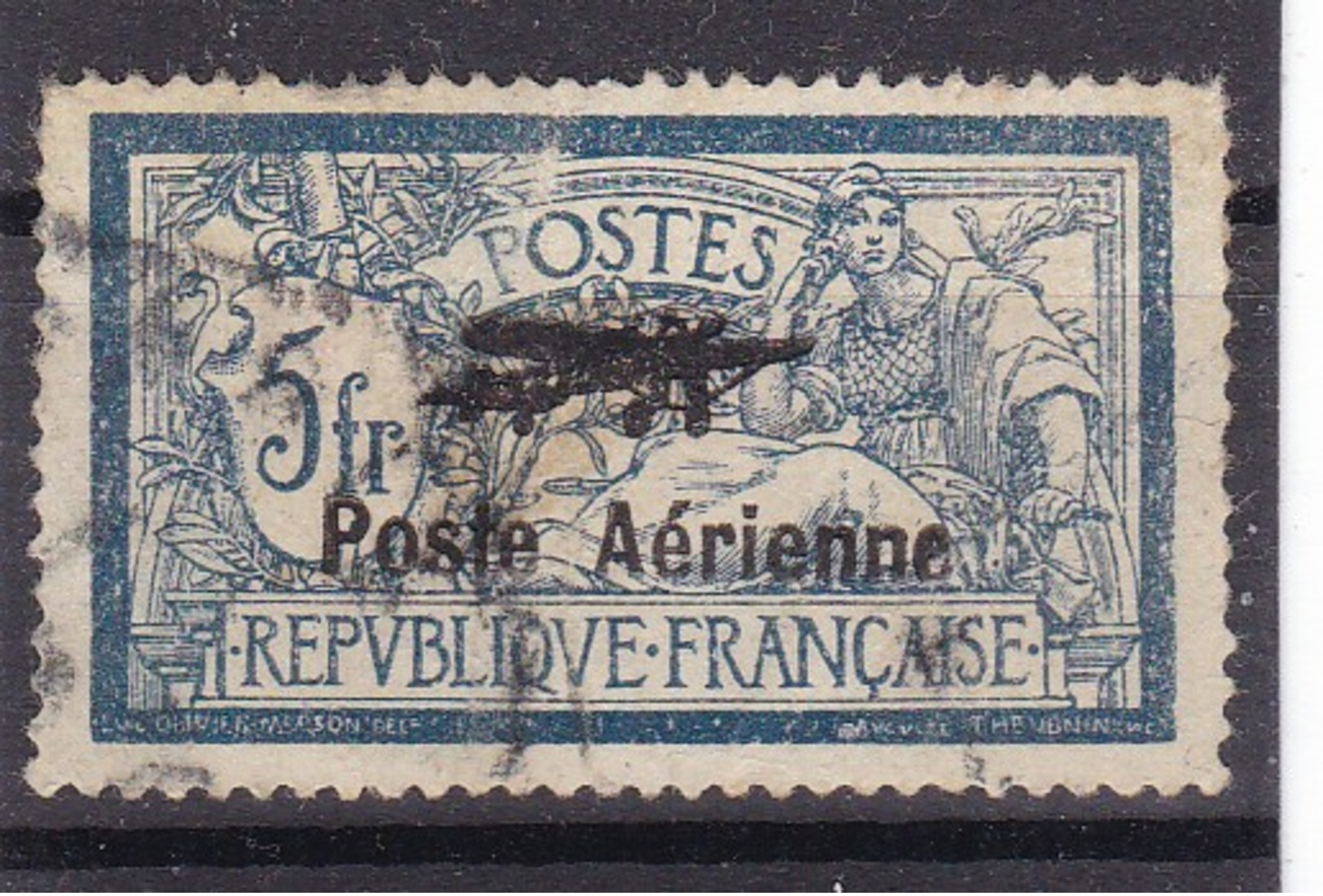 # Z.10921 France 1927 2nd Air Mail Stamp Used, Yvert 2 PA, Michel 221, No Guarantee: International Exhibition Marseille - Gebraucht