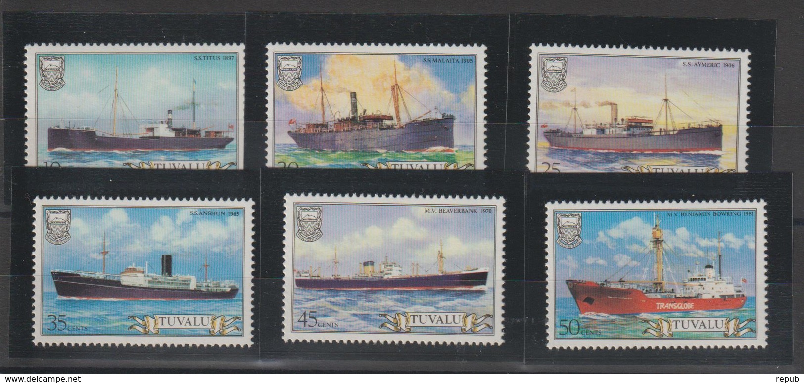 Tuvalu 1984 Bateaux 217-22 6 Val ** MNH - Tuvalu