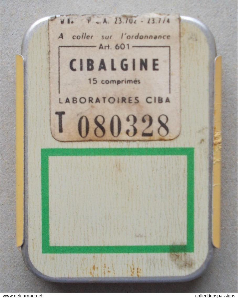  Boite métal. CIBALGINE - Pharmacie 