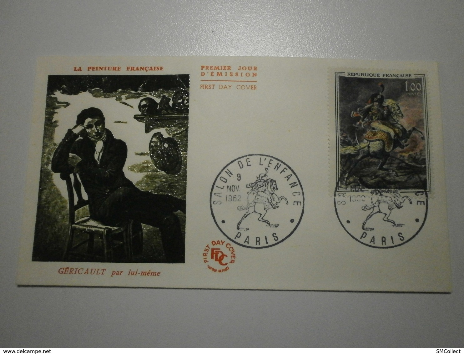 1962 FDC - Officier De Chasseurs à Cheval - Géricault (Paris) N°1365 - 1960-1969