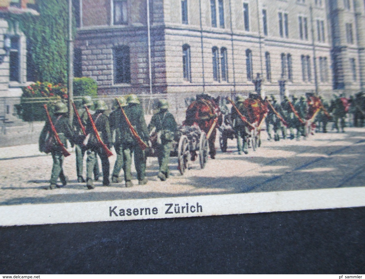 Schweiz 1940er Jahre Feldpost 2. WK Militärsache AK Kaserne Zürich Stempel Zürich Kaserne Militärpost - Storia Postale