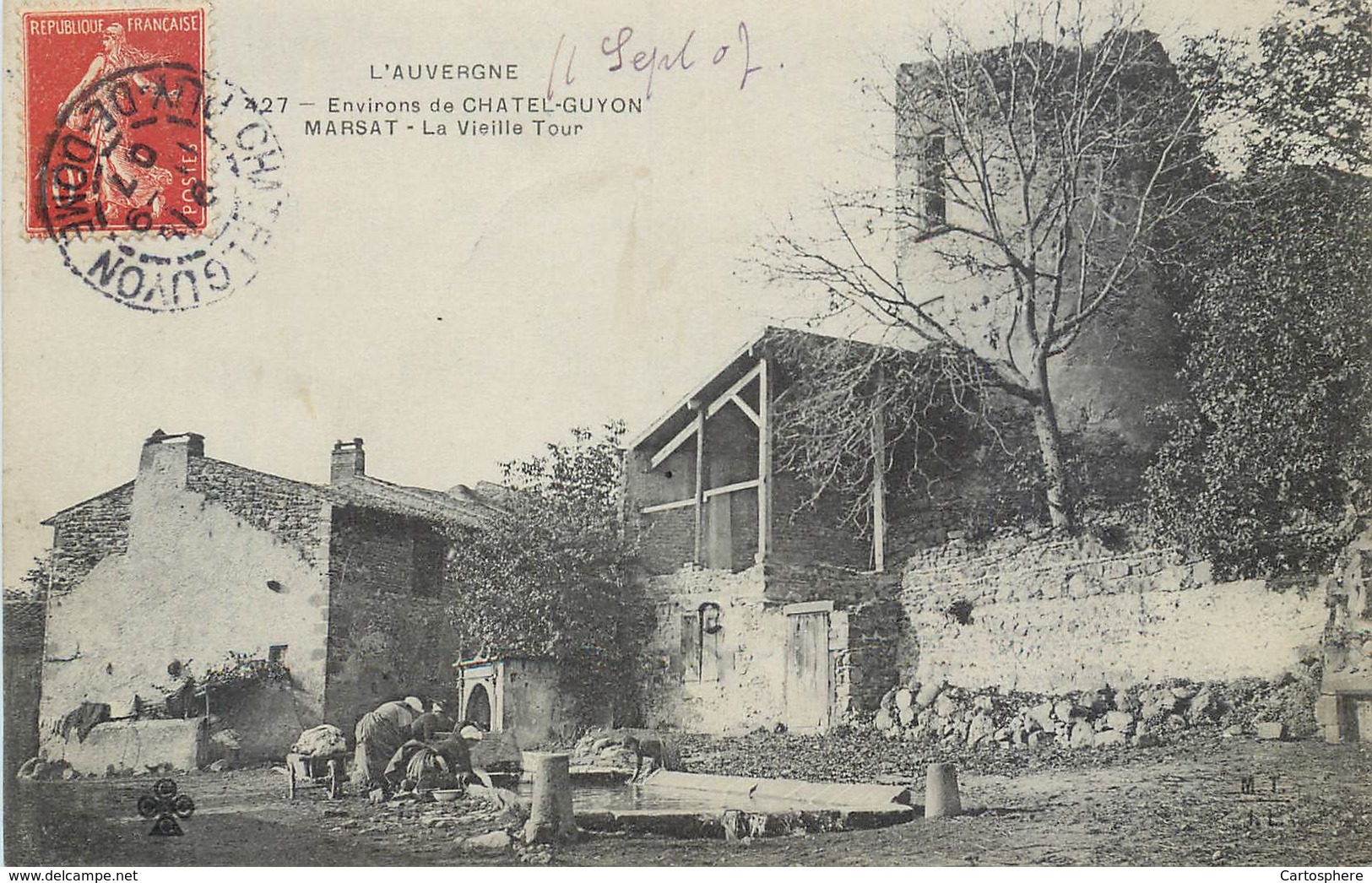 CPA 63 Puy-de-Dôme MARSAT - La Vieille Tour - Environs De Chatel Guyon - Lavoir Lavandières Lessive - Andere & Zonder Classificatie