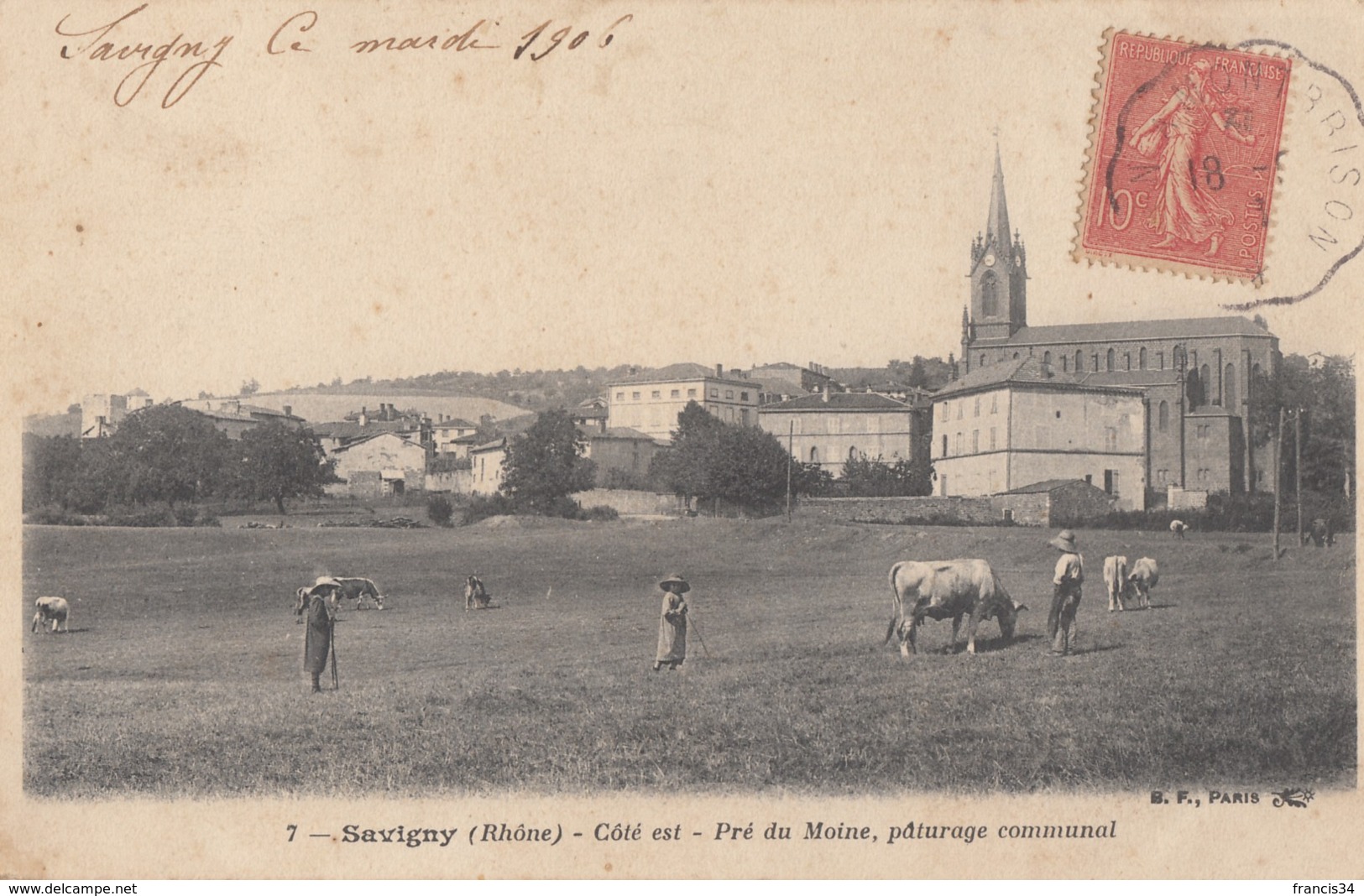 CPA - Savigny - Côté Est - Pré Du Moine - Pâturage Communal - Other & Unclassified