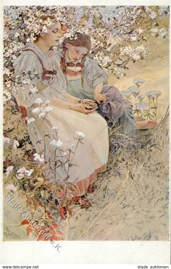 Mucha, A. Blahoslaveni Eisteho Srdce Künstlerkarte I-II - Mucha, Alphonse