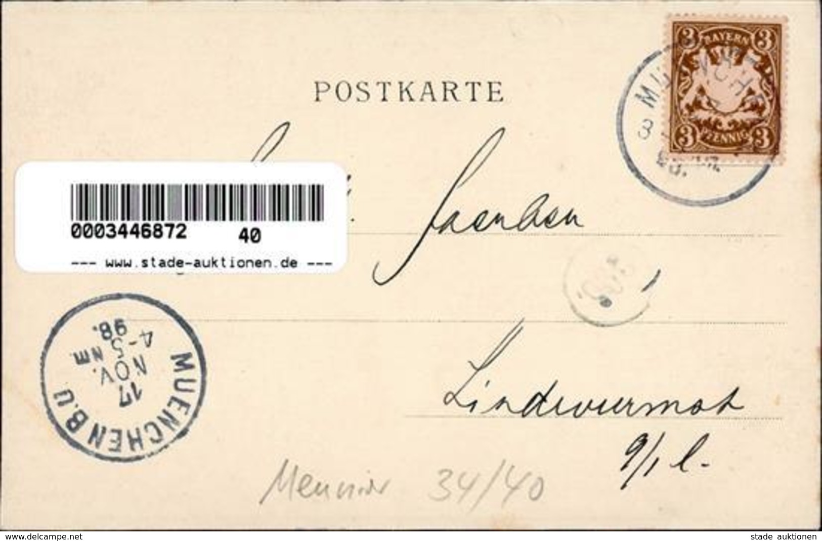 Meunier Violette 1898 I-II (kl. Eckbug) - Sonstige & Ohne Zuordnung