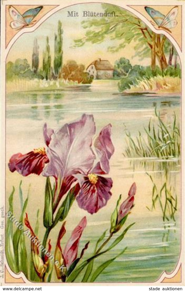 Jugendstil - Blüten Am See I Art Nouveau - Sonstige & Ohne Zuordnung