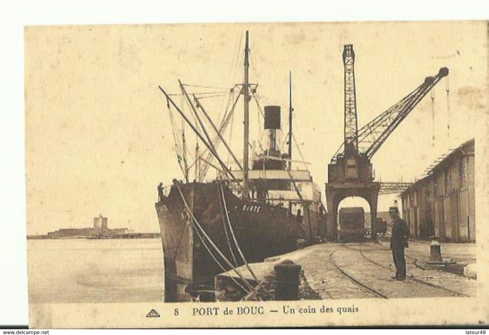 PORT DE BOUC UN COIN DES QUAIS 1939  DECHARGEMENT BATEAU BIRTE - Altri & Non Classificati