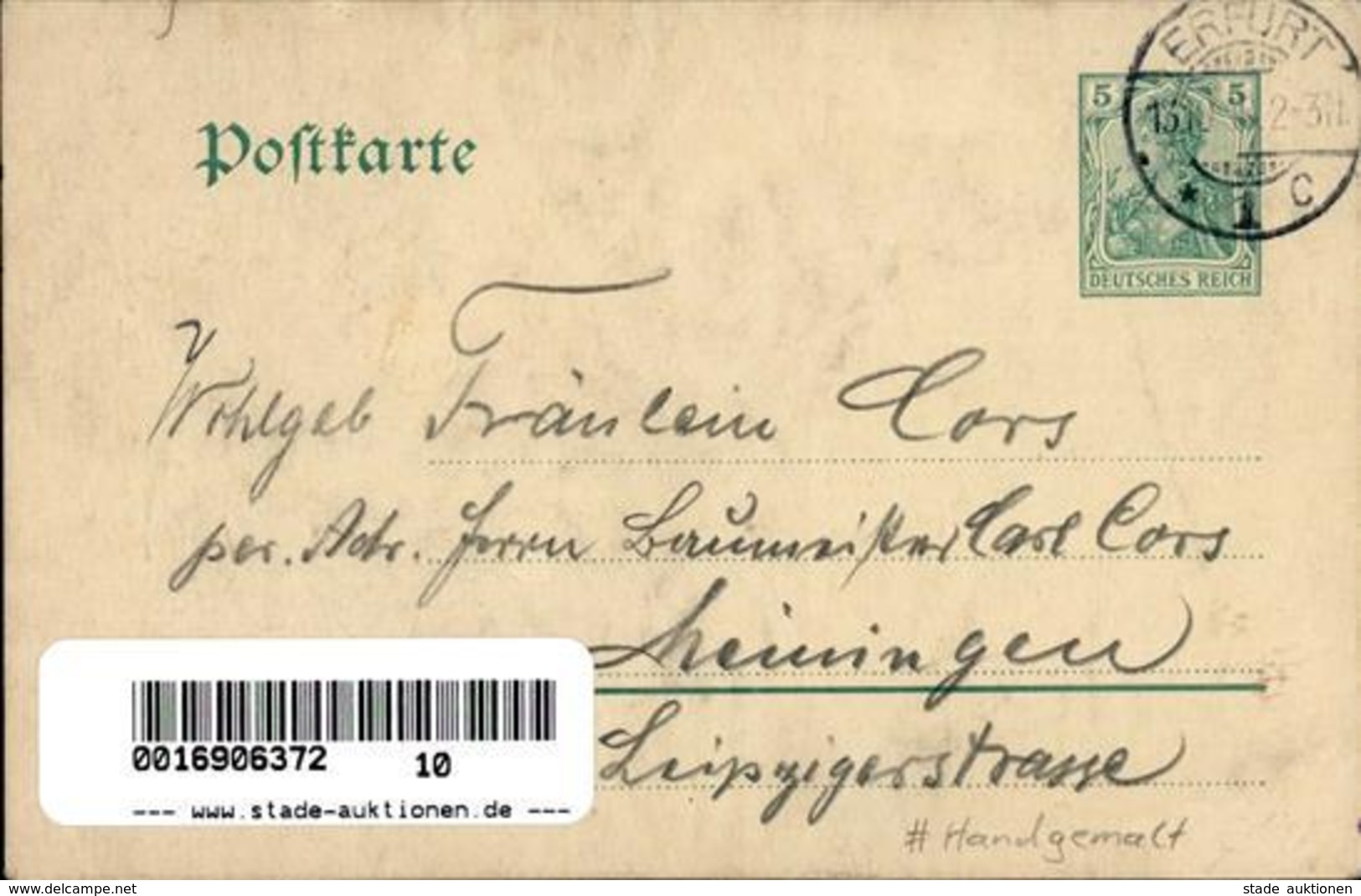 Handgemalt Sign. Günkel, Ernst Kind Glückwunsch 1916 I-II Peint à La Main - Sonstige & Ohne Zuordnung