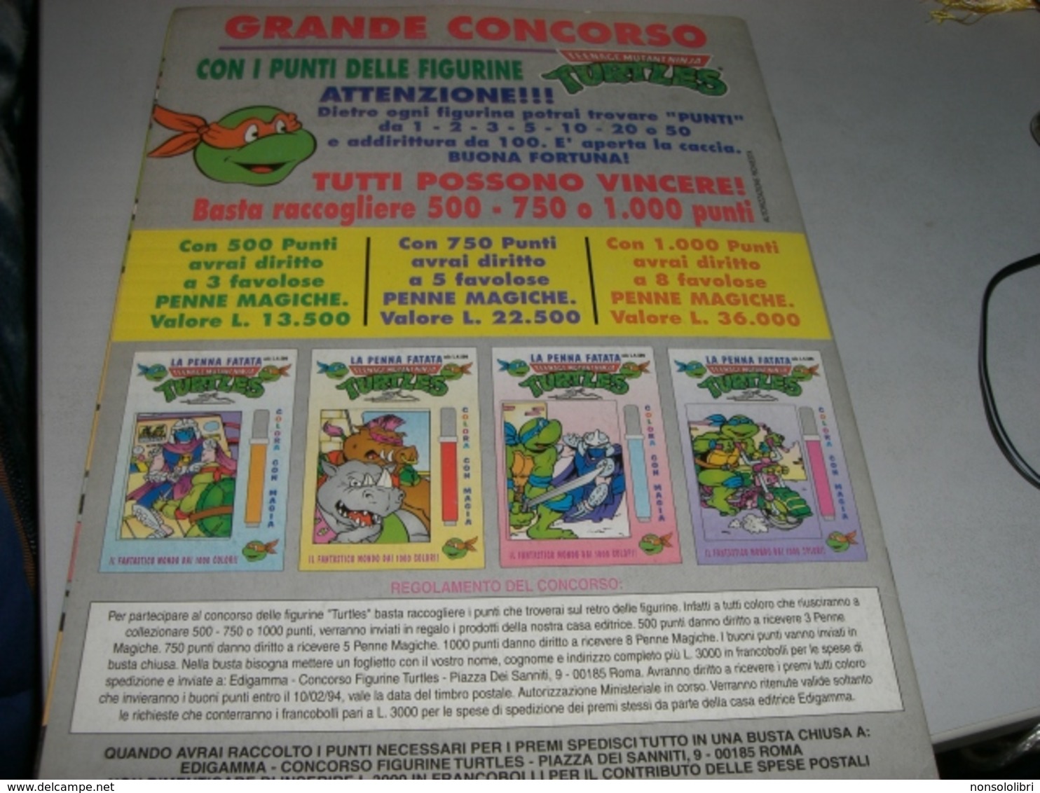 3 ALBUM FIGURINE TURTLES 1993 - Edizione Italiana