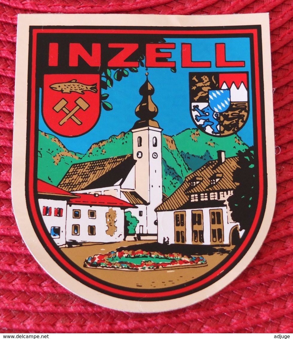 ÉCUSSON AUTOCOLLANT  INZELL - Blason- Armoiries *  TBE ** 2 SCANS - Souvenirs