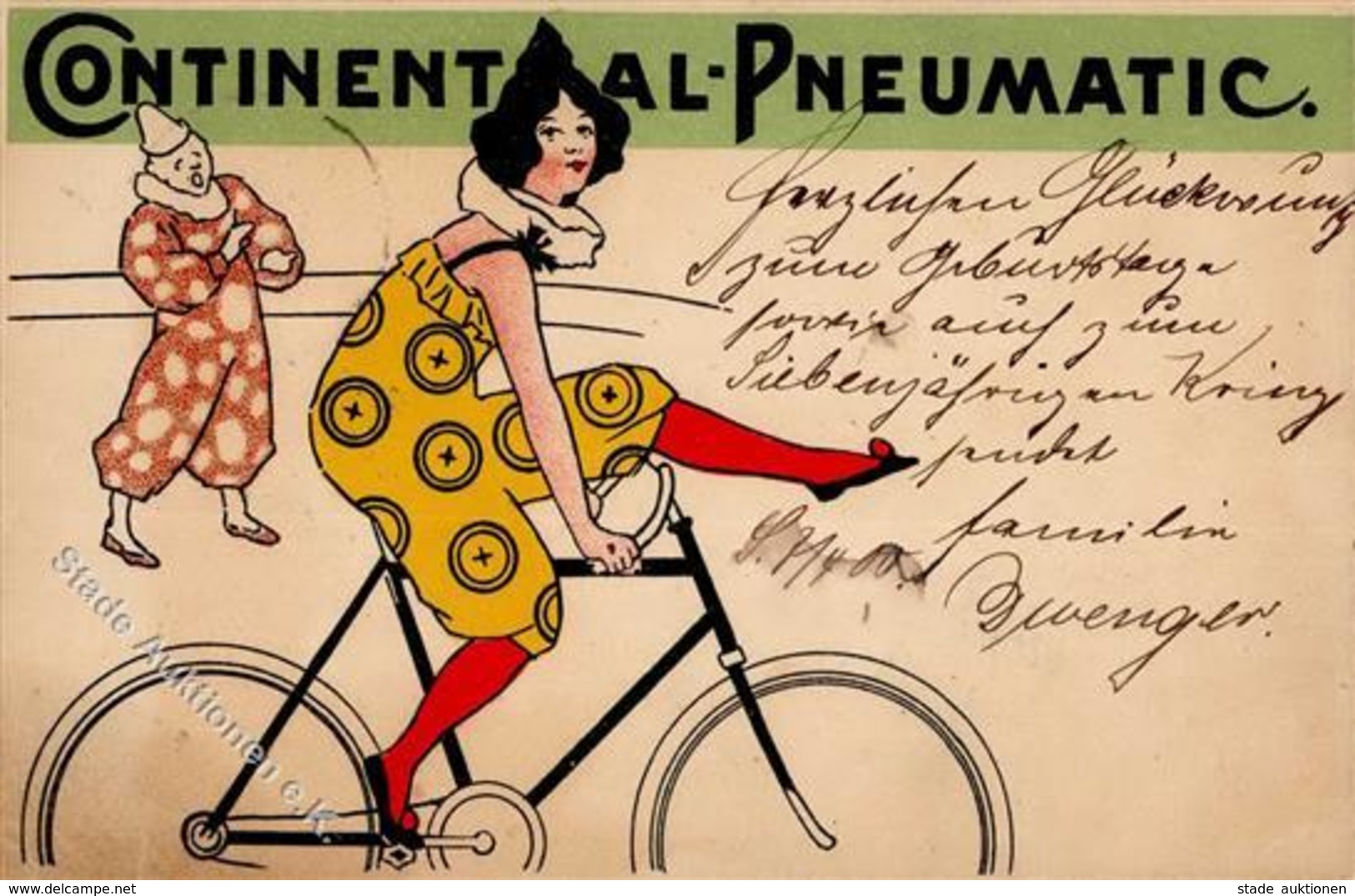 CONTINENTAL - Continental-Pneumatic - Fahrrad I-II Cycles - Werbepostkarten