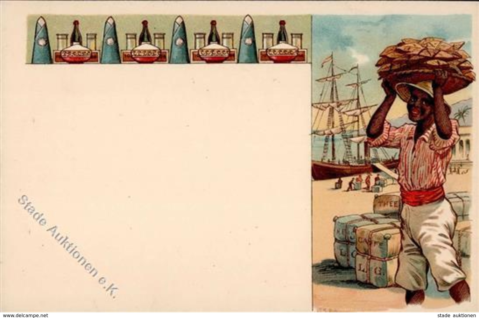 Kaffee Tee Reis Zucker Von Übersee Segelschiff I- - Werbepostkarten