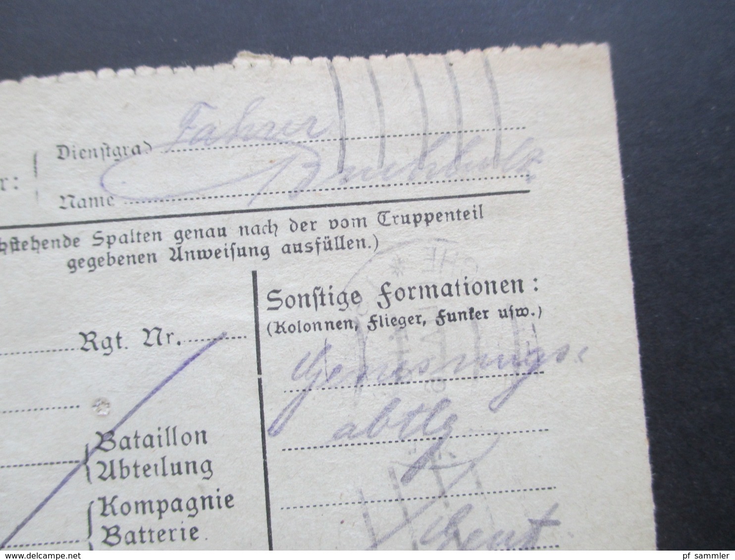 DR Feldpost 1. WK Feldpost 1917 Feldpostbrief Kais. Deutsche Feldpost Fahrer In Belgien Gent ?! - Briefe U. Dokumente