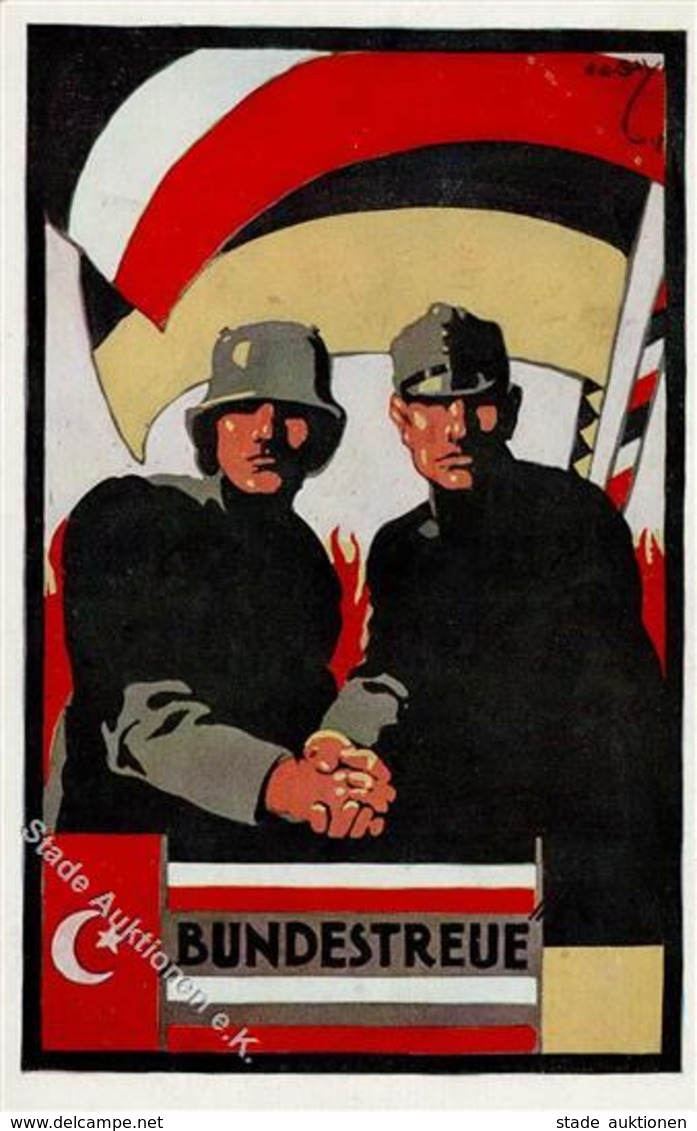 Propaganda WK I Bundestreue Türkei Deutschland Österreich I-II - Geschichte