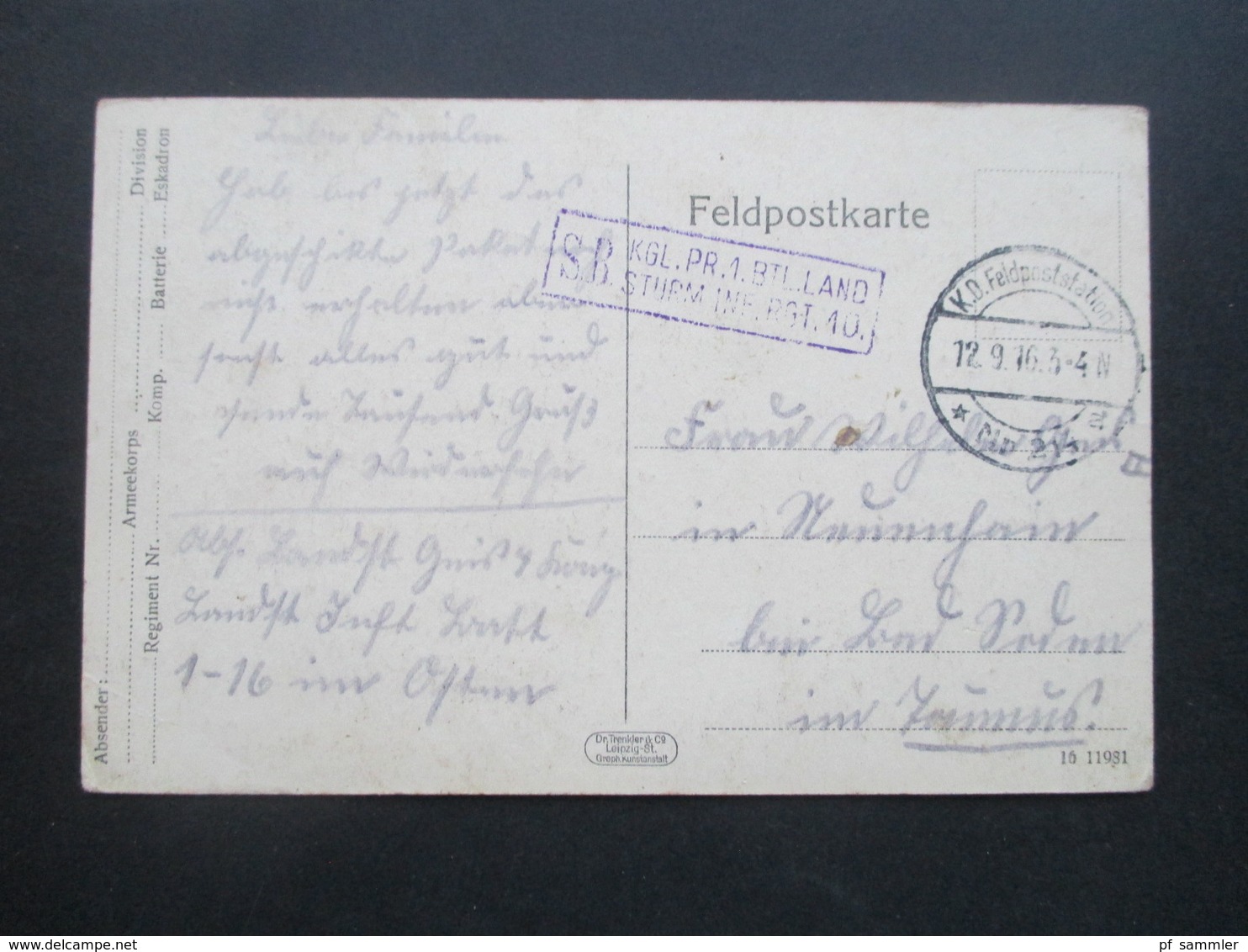 DR Feldpost 1. WK Feldpost 1915 Künstler AK Gruss Aus Russland Selbstverlag Mathias Lechner Leipzig Zur Zeit Im Felde - Souvenir De...