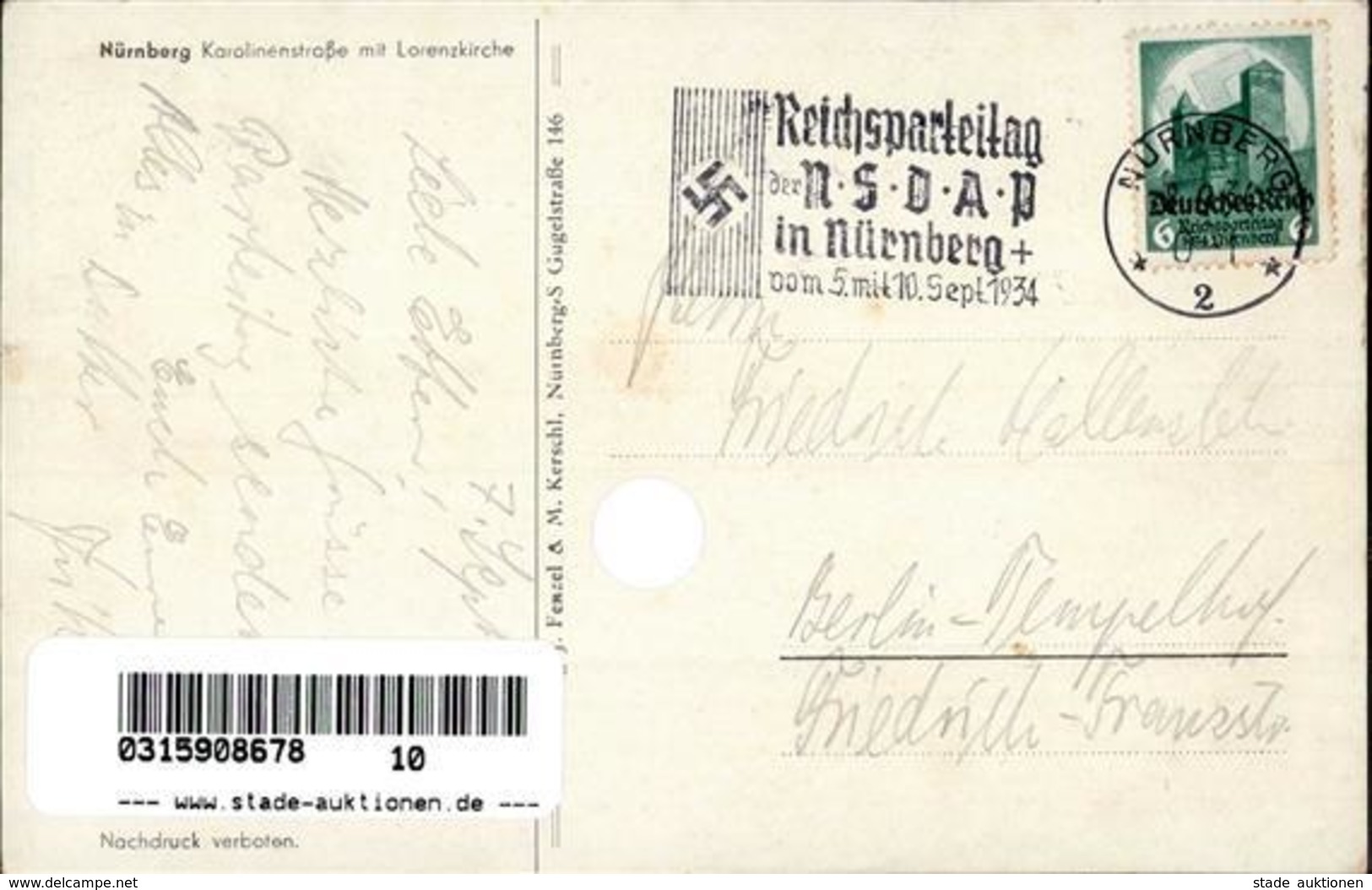 Reichsparteitag Nürnberg (8500) WK II 1934 I-II - Weltkrieg 1939-45