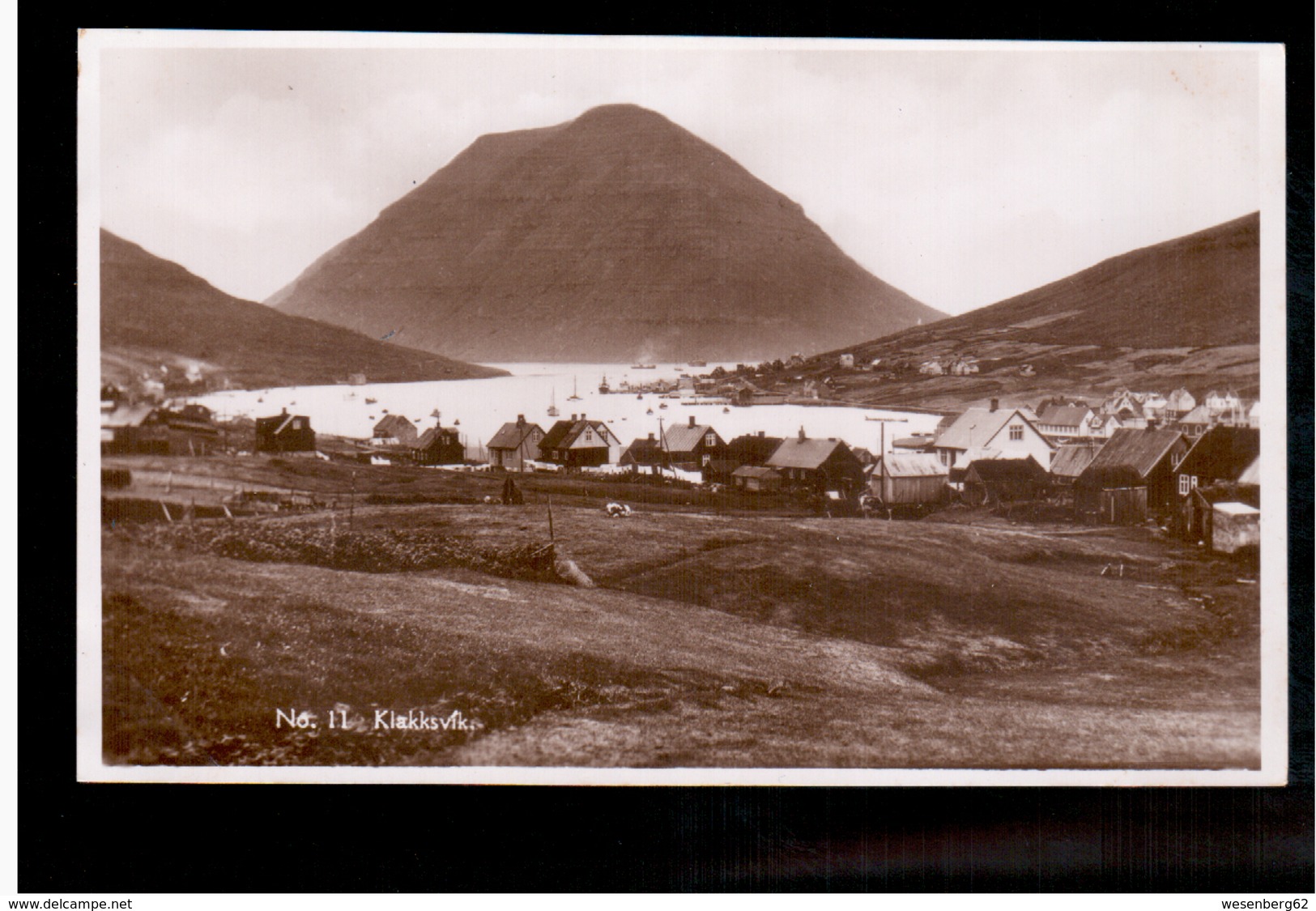 FAROE ISLANDS Klakksvik, H.N.Jacobsens No 11 Ca 1935 Old Photo Postcard - Faroe Islands