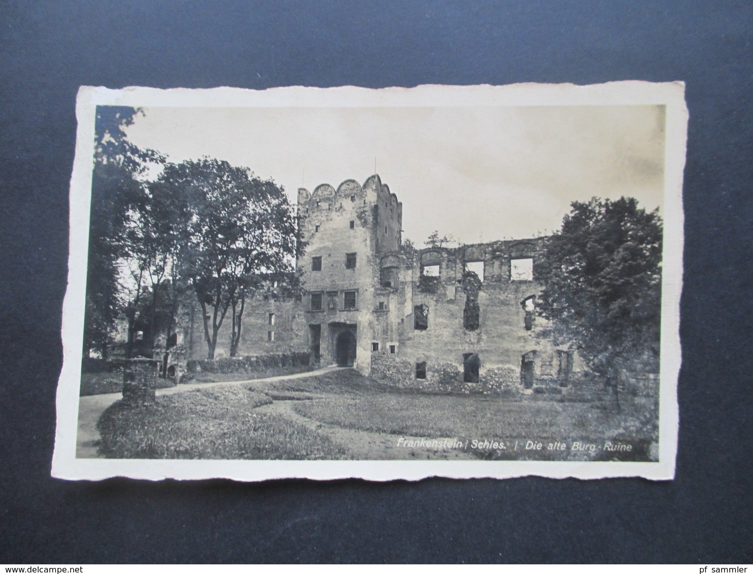 Echtfoto AK Frankenstein In Schlesien Die Alte Burg Ruine Verlag Schöning & Co. Lübeck - Schlesien