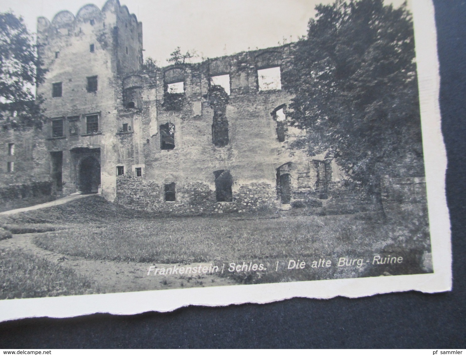 Echtfoto AK Frankenstein In Schlesien Die Alte Burg Ruine Verlag Schöning & Co. Lübeck - Schlesien