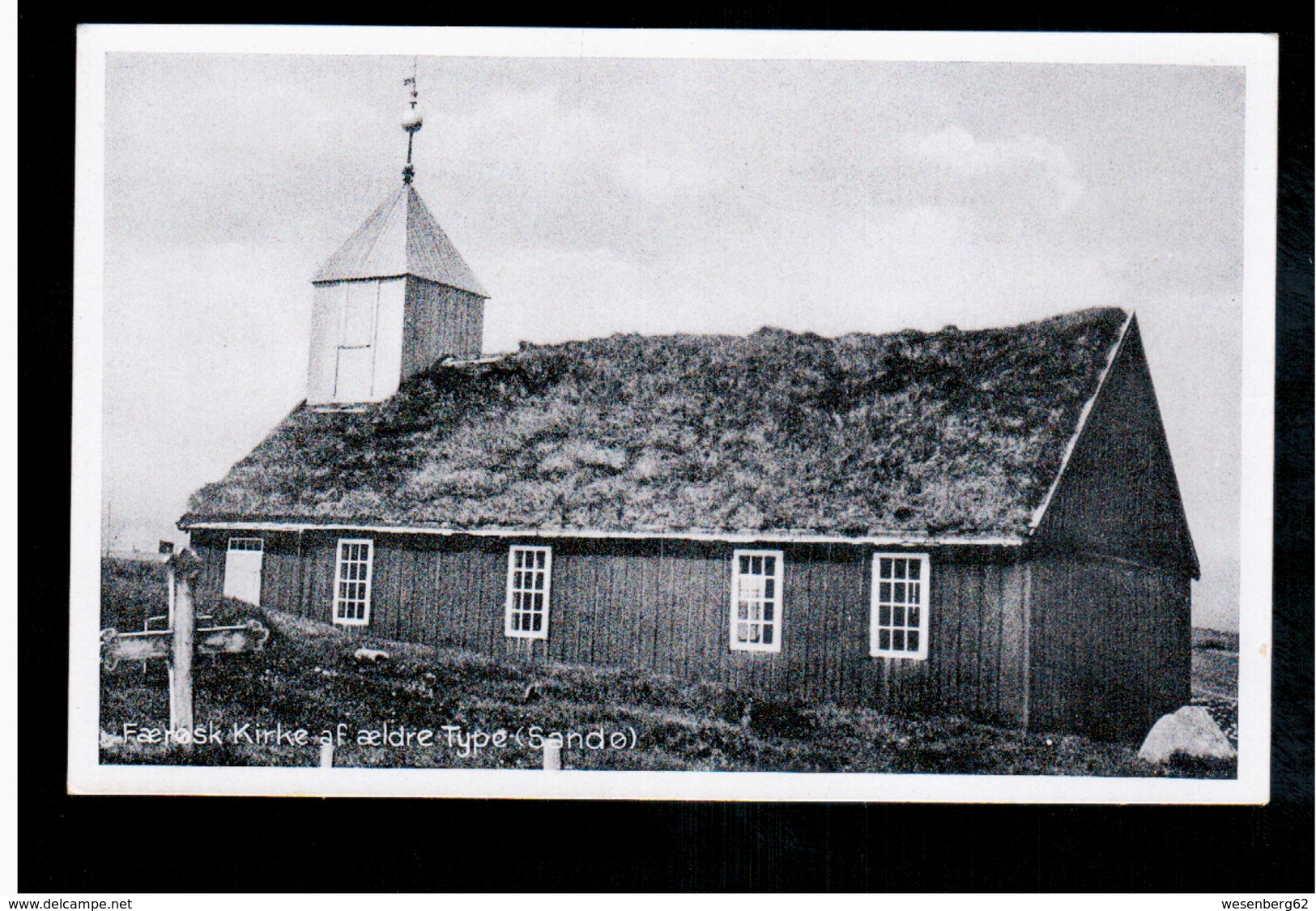 FAROE ISLANDS Kirke Af Aeldre Type (Sando), Z. Heinesen Ca 1930 Old Postcard - Faroe Islands