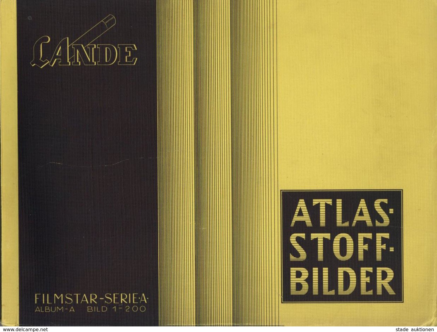 Sammelbild-Album Atlas Stoff-Bilder Filmstar Serie A Zigarettenfabrik Lande O. Jahr (Köberich 21204) II (Einband Abgesto - Weltkrieg 1939-45
