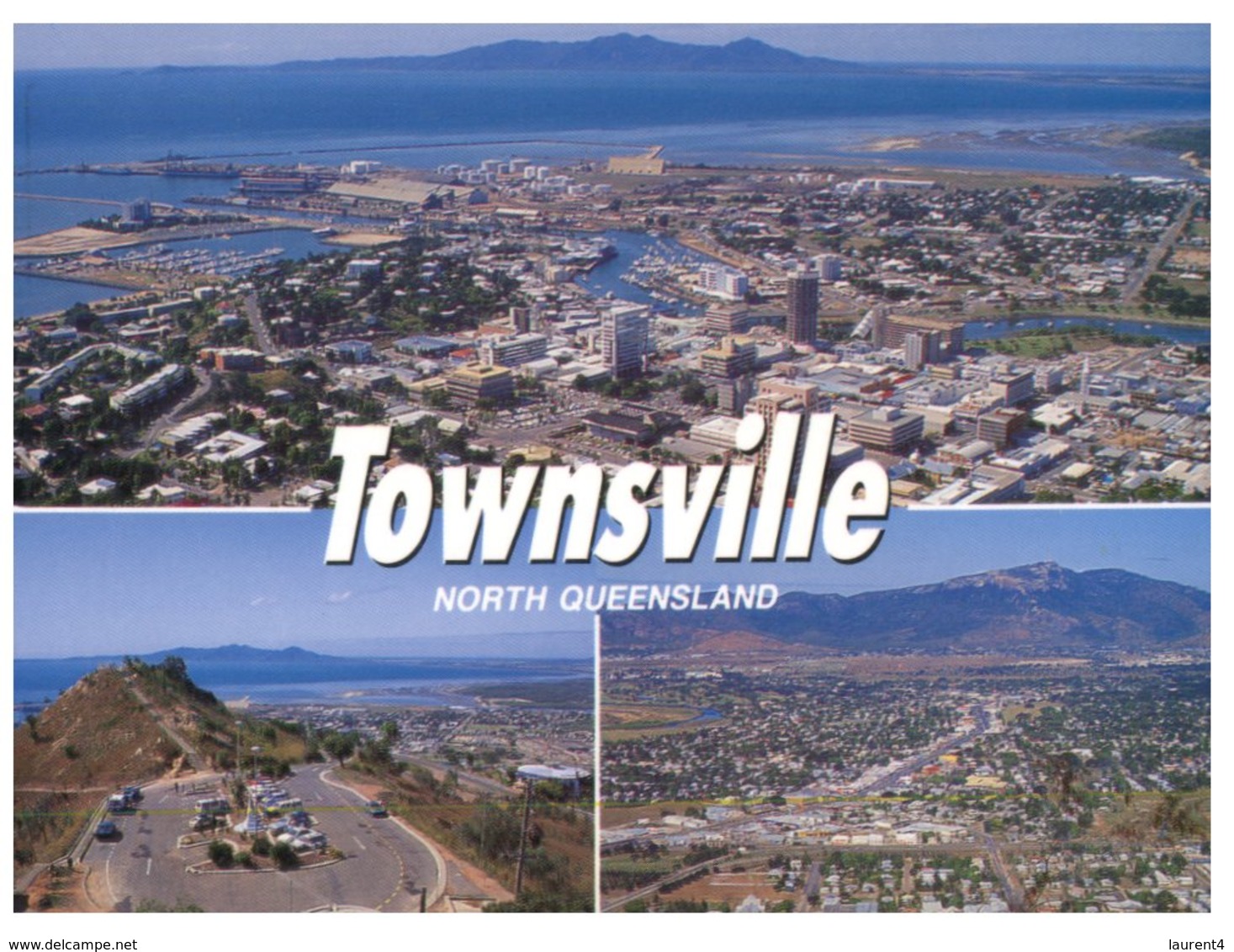 (44) Australia Postcard - (with Cinema Stamp) - QLD - Townsville - Townsville