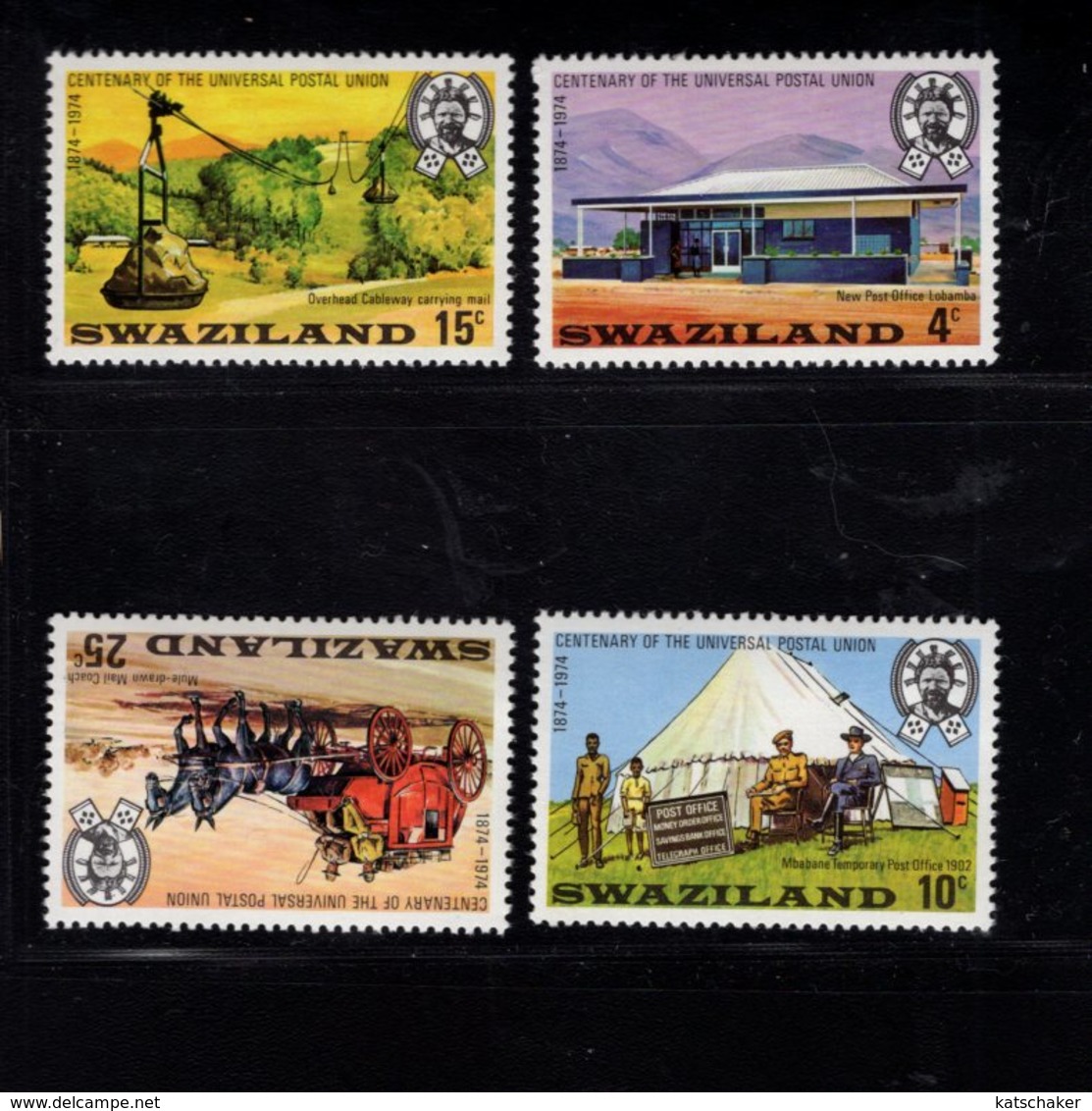 900905314 1974 UPU - SWAZILAND SCOTT 214 215 216 217 POSTFRIS MINT NEVER HINGED EINWANDFREI (XX) - Non Classés