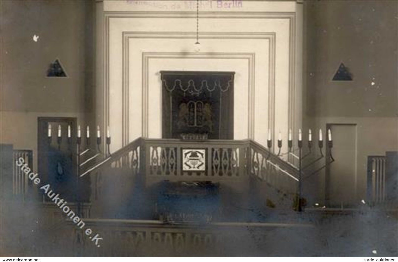 Synagoge DANZIG-LANGFUHR - Foto-Ak, Hdschrftl. LANGFUHR,1927 I Synagogue - Judaika