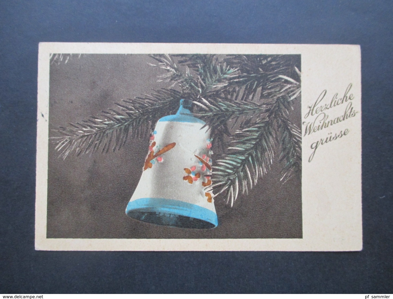 Weihnachtskarte 1940 Weihnachtsglocke Herzliche Weihnachtsgrüsse Stempel Kattowitz Oberschlesien - Schlesien
