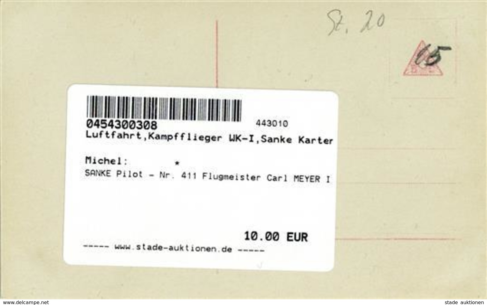 SANKE Pilot - Nr. 411 Flugmeister Carl MEYER I - Sonstige & Ohne Zuordnung