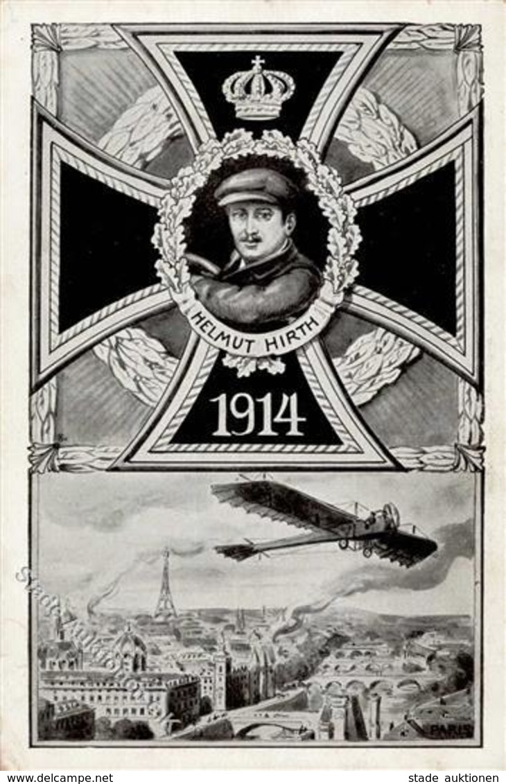FLIEGER HELMUT HIRTH 1914 - über Paris 1914 I-II - Sonstige & Ohne Zuordnung