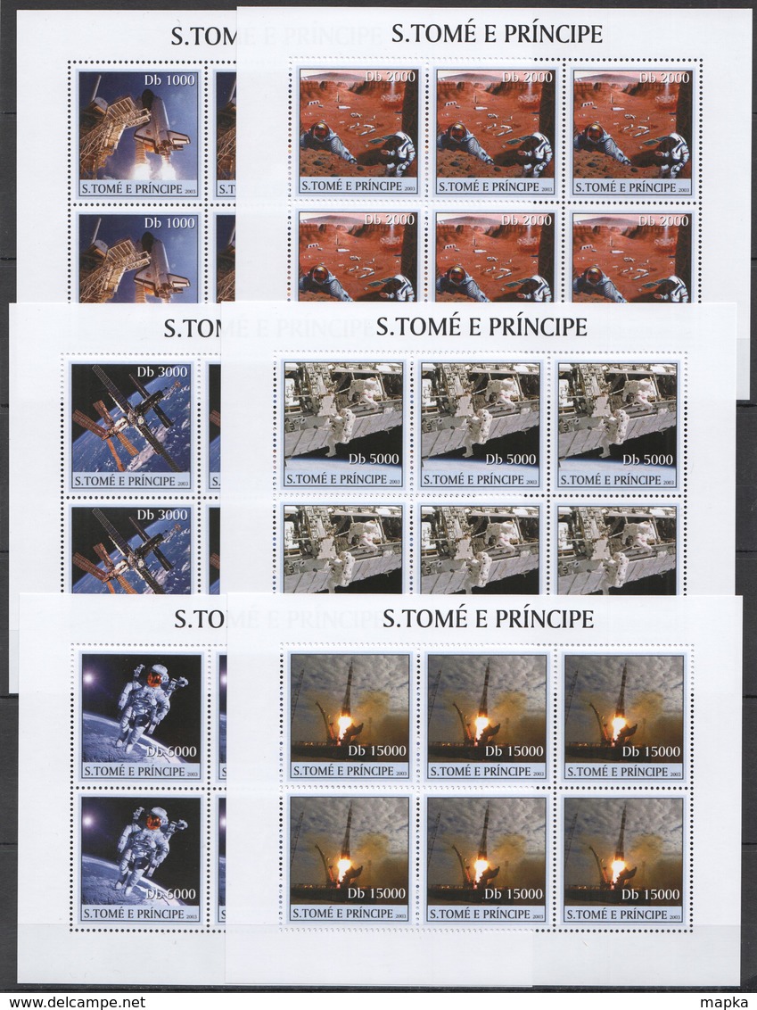 KV027 2003 SAO TOME & PRINCIPE SPACE EXPLORATION SHUTTLE STATION !!! 6SET MNH - Other & Unclassified