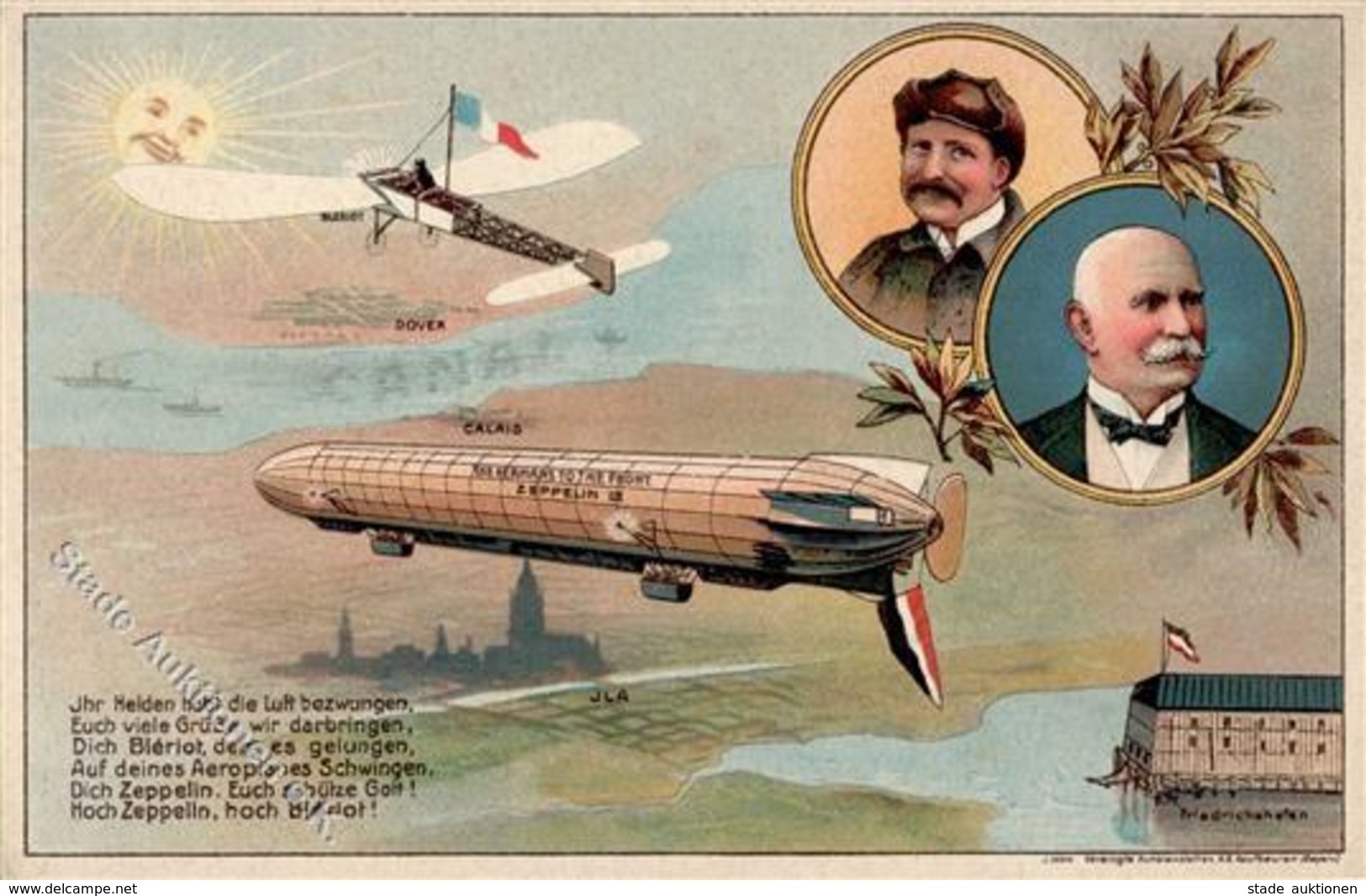 Zeppelin Flugzeug Bleriot I-II Aviation Dirigeable - Zeppeline