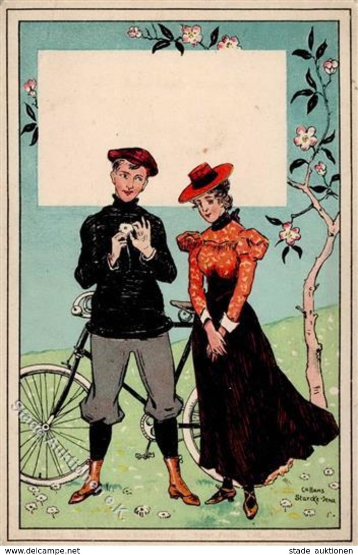 Fahrrad Sign. Starcke, Hans Künstlerkarte II- (2 Eckbüge) Cycles - Sonstige & Ohne Zuordnung