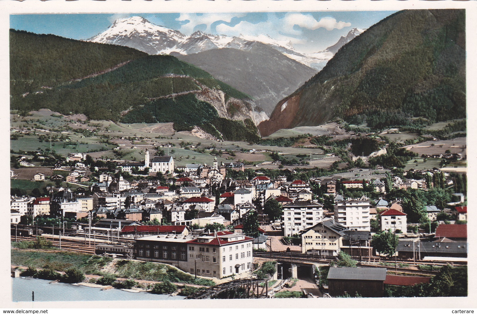 SUISSE,SWITZERLAND,SWISS,HELVETIA,SCHWEIZ ,VALAIS,BRIGUE,CARTE PHOTO COULEUR PERROCHET DE LAUSANNE - Brigue-Glis 