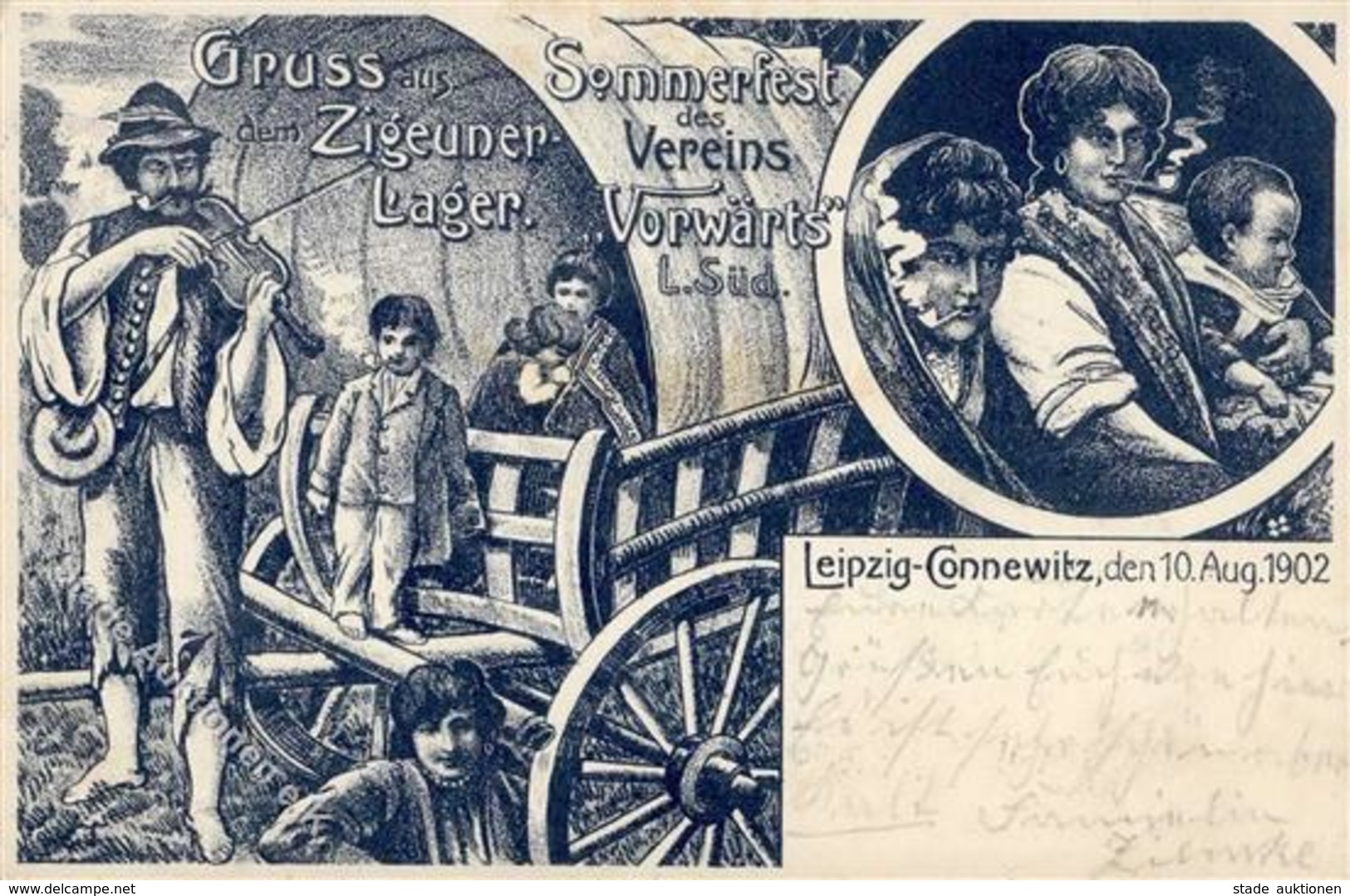 Zigeuner Leipzig (O7000) Sommerfest Des Vereins Vorwärts 1902 I-II - Ohne Zuordnung