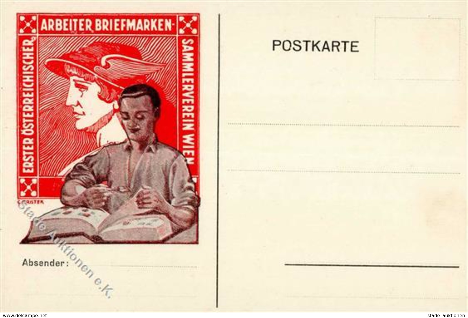 Philatelistentag Wien (1010) Österreich Erster Österreichischer Arbeiter Briefmarken Sammlerverein I-II - Geschichte