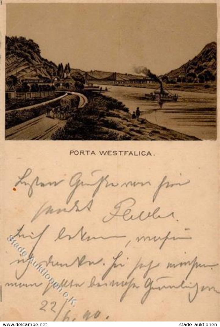 Vorläufer Minden (4950) Porta Westfalica 1890 I-II - Sonstige & Ohne Zuordnung