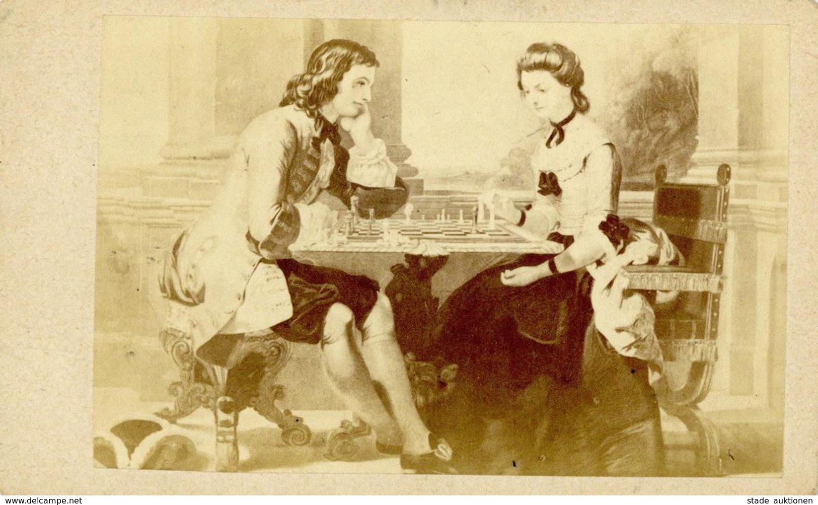 Schach CDV Circa 1880 I-II - Schach